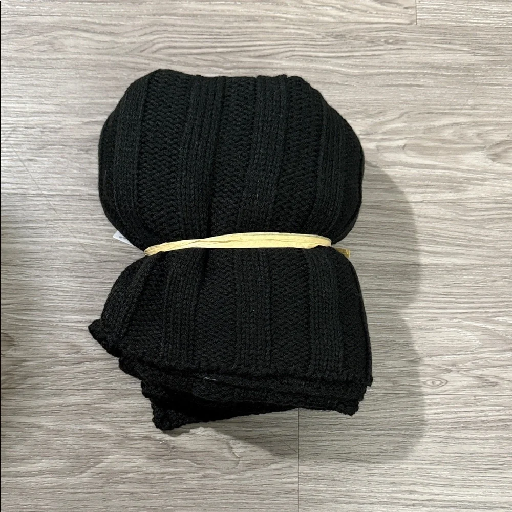 C.C Black Knit Scarf